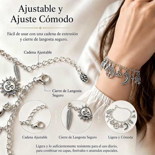 Pulsera Protectora de Dijes Mística