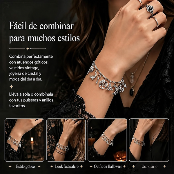 Pulsera Protectora de Dijes Mística